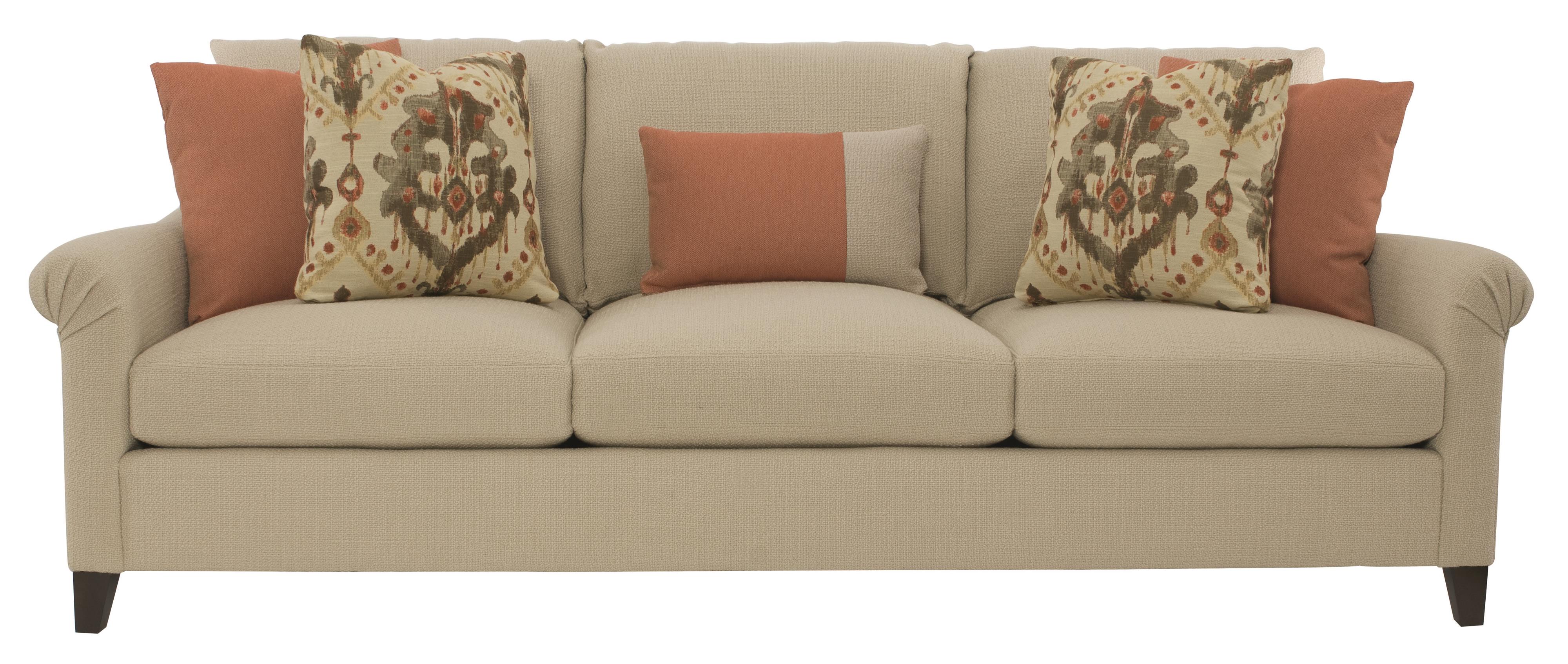 Bernhardt Sherman Sofa with Pleated Arms Jacksonville Furniture Mart